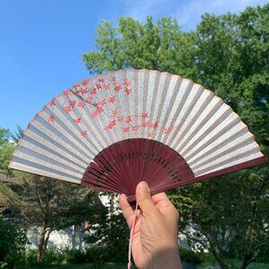 Vtg Japanese Folding Fan
